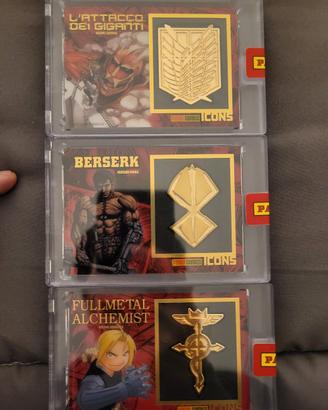 Planet Manga Black gold icons collection