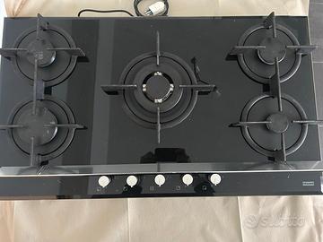 Piano cottura a gas Franke 5 fuochi – vetro nero