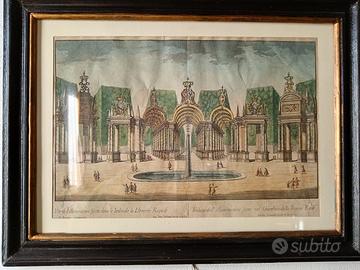 Quadro_stampa antica La Venaria Reale del 1737