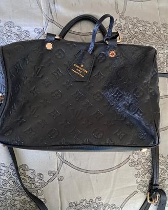 borsa nera a tracolla doppio manico 