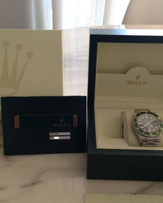 Rolex submariner ghiera verde full set