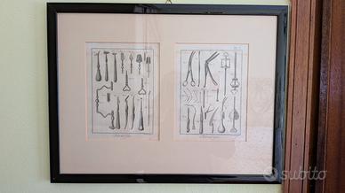 incisioni storiche ferri chirurgici fine 700