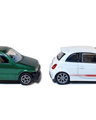 Lotto 2 Modellini Fiat Cinquecento + 500 Abarth - 