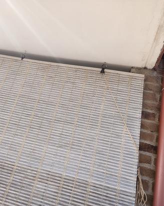 Tenda a rullo bambù tapparella bianco 