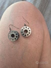 Orecchini handmade bobine da cucito con filo