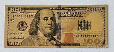 100 Dollari USA "Laminata Oro" - Benjamin Franklin