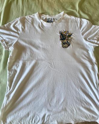 T-shirt bianca taglia L Ed Hardy