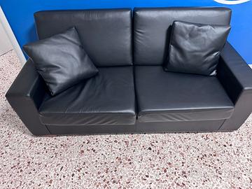 Divani in Ecopelle nera, per salotto/sala d’attesa
