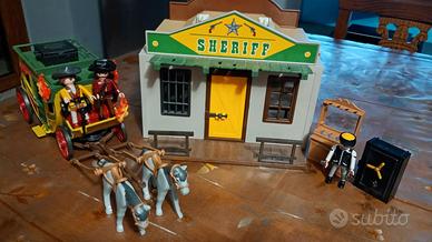 Banca e prigione Playmobil con diligenza
