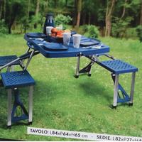 Tavolo pieghevole picnic con sedie