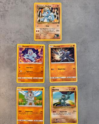 Lotto carte Pokemon Machop