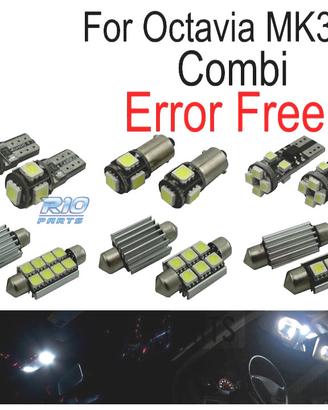 KIT 13 LAMPADE LED INTERNE PER SKODA OCTAVIA 3 MK 