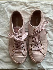 Converse All Star rosa in pelle