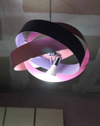 lampadario cameretta rosa viola e fucsia 