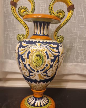 Vaso  ceramica maiolica Carraresi & Lucchesi 