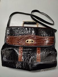 Borsa "vintage" in pelle  coccodrillo