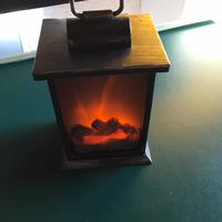 Lampada caminetto a pile