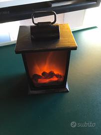 Lampada caminetto a pile