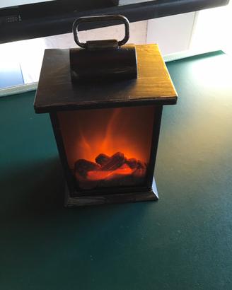 Lampada caminetto a pile
