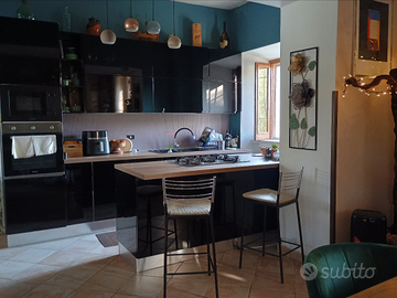 Cucina Moderna Nero Lucido con Isola