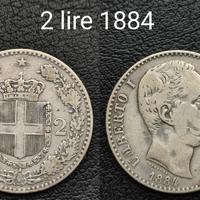 2 lire 1884 Regno