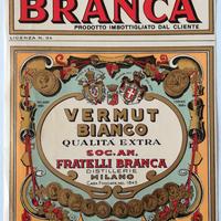 ETICHETTA LIQUORE VERMUT BRANCA