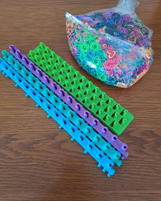 Lotto elastici per braccialetti e telaio