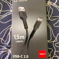 Cavo USB-C 2.0 per Iphone/Samsung/Xiaomi  1,5m