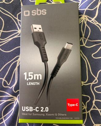 Cavo USB-C 2.0 per Iphone/Samsung/Xiaomi  1,5m