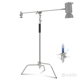 2 neewer c-stand professionale giraffa 320cm