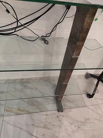 Libreria da arredo in vetro 