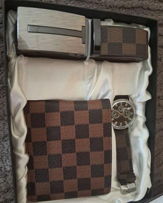 Set Uomo Orologio Portafoglio Cintura