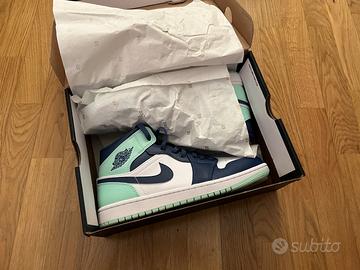 Nike Air Jordan 1 Mid Mystic Navy Mint Foam - 42