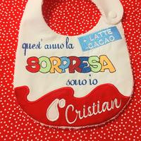 bavaglino personalizzato fatto a mano 