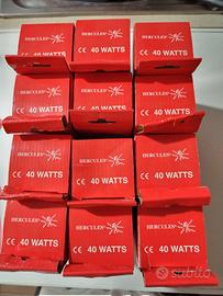 Lotto 12 Lampadine Luce Calda 40W