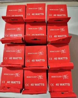 Lotto 12 Lampadine Luce Calda 40W