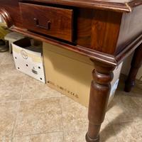 scrivania legno + poltroncina