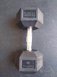 manubrio esagonale 17.5kg kingsbox hex dumbbell