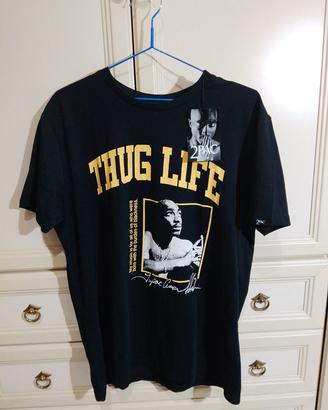 t-shirt 2pac MAI INDOSSATA con cartellino
