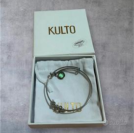 bracciale kulto con ciondolo verde