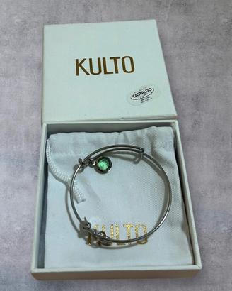 bracciale kulto con ciondolo verde