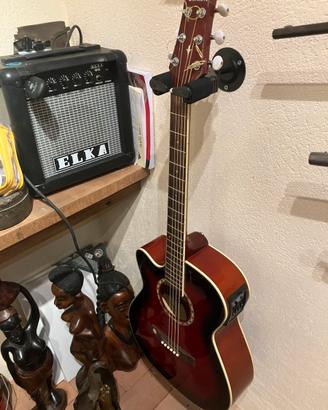Chitarra acustica/elettrica mancina + Amplif
