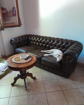 Divano tre posti chester in pelle