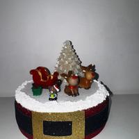 centrotavola natalizio con candela