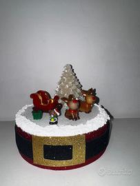 centrotavola natalizio con candela