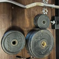 manubri e ez bar con pesi