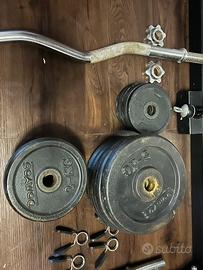 manubri e ez bar con pesi