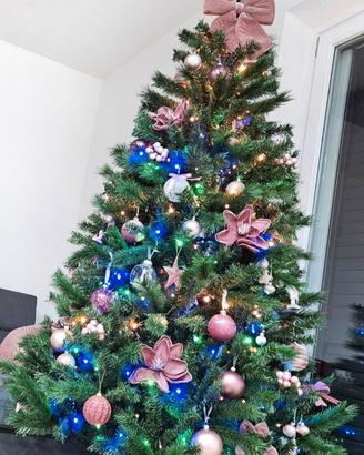 Addobbi completi albero natale rosa