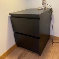2 comodini neri IKEA MALM