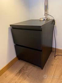 2 comodini neri IKEA MALM
